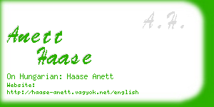 anett haase business card